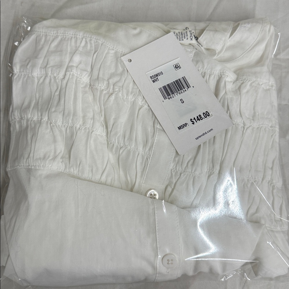Splendid Collection Button-Up Ruffle Blouse R13A - Picture 9 of 9